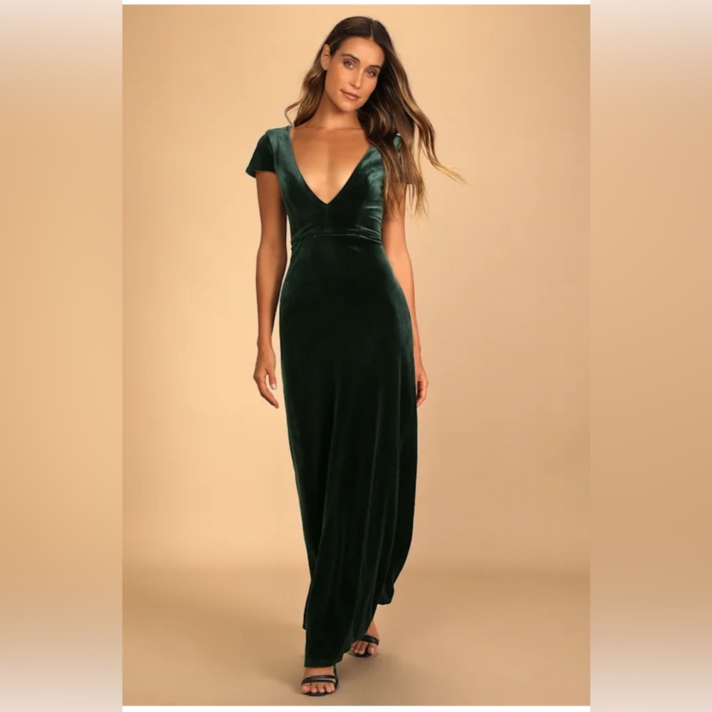 Dark Green Lulu’s Formal Evening Gown